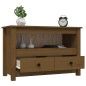 vidaXL Mueble de TV madera maciza de pino marrón miel 79x35x52 cm