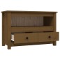 vidaXL Mueble de TV madera maciza de pino marrón miel 79x35x52 cm