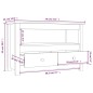 vidaXL Mueble de TV madera maciza de pino marrón miel 79x35x52 cm