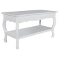 vidaXL Mesa de centro de 2 niveles de MDF blanca vidaXL Mesa de centro de 2 niveles de MDF blanca