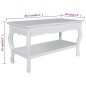 vidaXL Mesa de centro de 2 niveles de MDF blanca vidaXL Mesa de centro de 2 niveles de MDF blanca