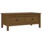 vidaXL Mesa de centro madera maciza de pino marrón miel 100x50x40 cm vidaXL Mesa de centro madera maciza de pino marrón miel 100x50x40 cm