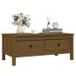 vidaXL Mesa de centro madera maciza de pino marrón miel 100x50x40 cm vidaXL Mesa de centro madera maciza de pino marrón miel 100x50x40 cm