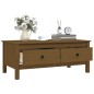 vidaXL Mesa de centro madera maciza de pino marrón miel 100x50x40 cm vidaXL Mesa de centro madera maciza de pino marrón miel 100x50x40 cm