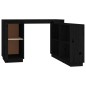 vidaXL Escritorio de madera maciza de pino negro 110x50x75 cm vidaXL Escritorio de madera maciza de pino negro 110x50x75 cm