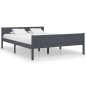 vidaXL Estructura de cama de madera maciza de pino gris 140x200 cm