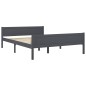 vidaXL Estructura de cama de madera maciza de pino gris 140x200 cm