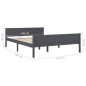 vidaXL Estructura de cama de madera maciza de pino gris 140x200 cm
