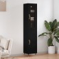 vidaXL Aparador de madera contrachapada negro 34,5x34x180 cm vidaXL Aparador de madera contrachapada negro 34,5x34x180 cm