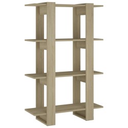 vidaXL Estantería/divisor espacios color roble Sonoma 80x30x123,5 cm