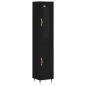 vidaXL Aparador de madera contrachapada negro 34,5x34x180 cm vidaXL Aparador de madera contrachapada negro 34,5x34x180 cm