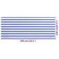 vidaXL Toldo para balcón HDPE azul y blanco 120x300 cm vidaXL Toldo para balcón HDPE azul y blanco 120x300 cm