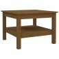 vidaXL Mesa de centro madera maciza de pino marrón miel 55x55x40 cm vidaXL Mesa de centro madera maciza de pino marrón miel 55x55x40 cm