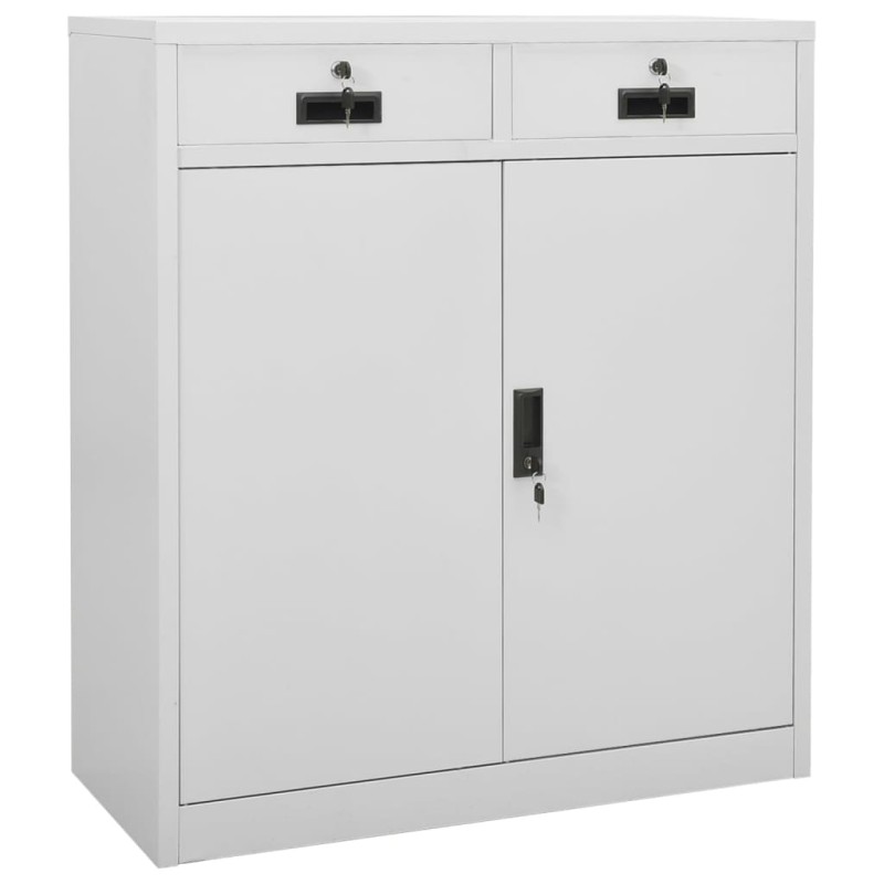 vidaXL Armario de oficina de acero gris claro 90x40x102 cm vidaXL Armario de oficina de acero gris claro 90x40x102 cm