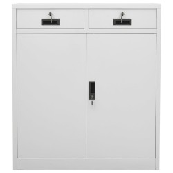 vidaXL Armario de oficina de acero gris claro 90x40x102 cm