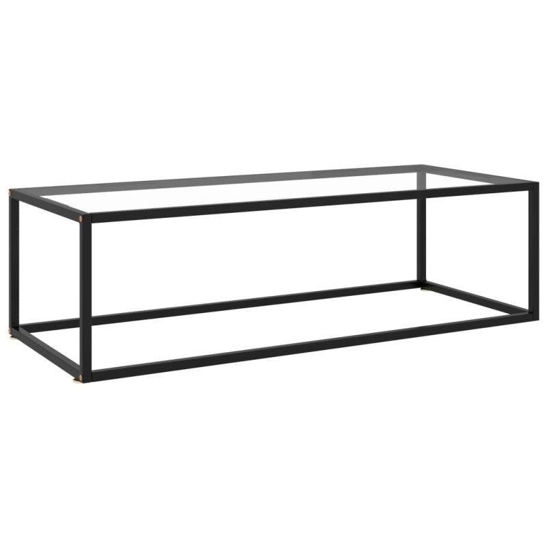vidaXL Mesa de centro negra con vidrio templado 120x50x35 cm vidaXL Mesa de centro negra con vidrio templado 120x50x35 cm