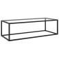 vidaXL Mesa de centro negra con vidrio templado 120x50x35 cm vidaXL Mesa de centro negra con vidrio templado 120x50x35 cm
