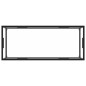 vidaXL Mesa de centro negra con vidrio templado 120x50x35 cm vidaXL Mesa de centro negra con vidrio templado 120x50x35 cm