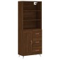 vidaXL Aparador alto madera contrachapada marrón roble 69,5x34x180 cm vidaXL Aparador alto madera contrachapada marrón roble 69,5x34x180 cm