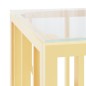vidaXL Mesa de centro acero inoxidable y vidrio 110x45x45 cm vidaXL Mesa de centro acero inoxidable y vidrio 110x45x45 cm