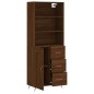 vidaXL Aparador alto madera contrachapada marrón roble 69,5x34x180 cm vidaXL Aparador alto madera contrachapada marrón roble 69,5x34x180 cm