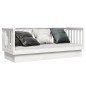 vidaXL Sofá cama madera maciza de pino blanco 75x190 cm