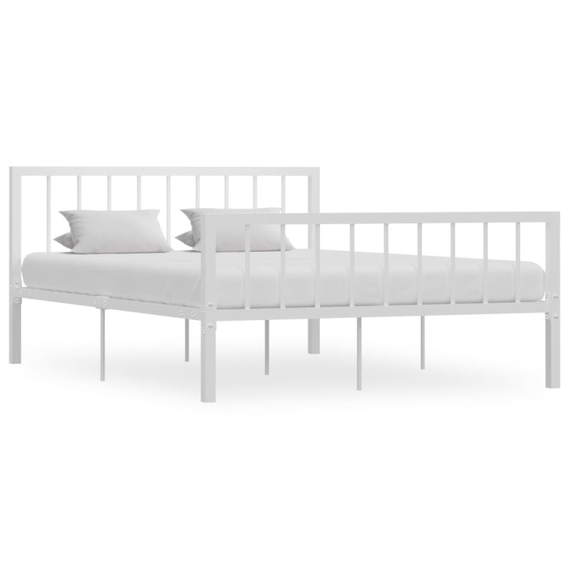 vidaXL Estructura de cama de metal blanco 140x200 cm vidaXL Estructura de cama de metal blanco 140x200 cm