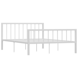 vidaXL Estructura de cama de metal blanco 140x200 cm