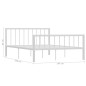 vidaXL Estructura de cama de metal blanco 140x200 cm vidaXL Estructura de cama de metal blanco 140x200 cm