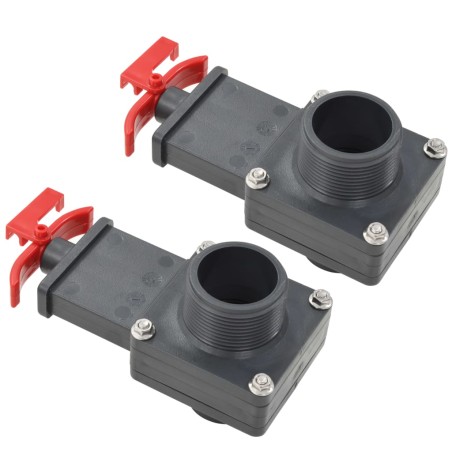 vidaXL Válvula para piscina 2 unidades 1,5"