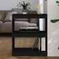vidaXL Estantería/divisor de espacios madera pino negro 60x30x71,5 cm vidaXL Estantería/divisor de espacios madera pino negro 60x30x71,5 cm