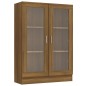 vidaXL Vitrina madera contrachapada roble marrón 82,5x30,5x115 cm vidaXL Vitrina madera contrachapada roble marrón 82,5x30,5x115 cm