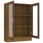 vidaXL Vitrina madera contrachapada roble marrón 82,5x30,5x115 cm vidaXL Vitrina madera contrachapada roble marrón 82,5x30,5x115 cm