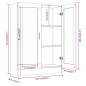 vidaXL Vitrina madera contrachapada roble marrón 82,5x30,5x115 cm vidaXL Vitrina madera contrachapada roble marrón 82,5x30,5x115 cm