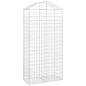 vidaXL Cesta gaviones forma arco hierro galvanizado 100x50x200/220 cm