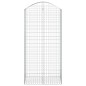 vidaXL Cesta gaviones forma arco hierro galvanizado 100x50x200/220 cm