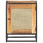 vidaXL Mesita de noche madera de mango rugosa caña natural 40x30x50cm vidaXL Mesita de noche madera de mango rugosa caña natural 40x30x50cm