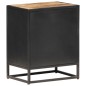 vidaXL Mesita de noche madera de mango rugosa caña natural 40x30x50cm vidaXL Mesita de noche madera de mango rugosa caña natural 40x30x50cm