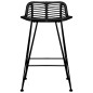 vidaXL Taburetes de cocina 2 unidades ratán negro vidaXL Taburetes de cocina 2 unidades ratán negro