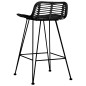 vidaXL Taburetes de cocina 2 unidades ratán negro vidaXL Taburetes de cocina 2 unidades ratán negro