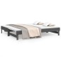 vidaXL Sofá cama extraíble madera maciza de pino gris 2x(80x200) cm vidaXL Sofá cama extraíble madera maciza de pino gris 2x(80x200) cm