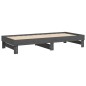 vidaXL Sofá cama extraíble madera maciza de pino gris 2x(80x200) cm vidaXL Sofá cama extraíble madera maciza de pino gris 2x(80x200) cm