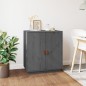 vidaXL Aparador de madera maciza de pino gris 65,5x40x75 cm