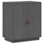 vidaXL Aparador de madera maciza de pino gris 65,5x40x75 cm
