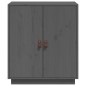 vidaXL Aparador de madera maciza de pino gris 65,5x40x75 cm