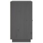 vidaXL Aparador de madera maciza de pino gris 65,5x40x75 cm