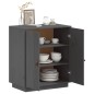 vidaXL Aparador de madera maciza de pino gris 65,5x40x75 cm