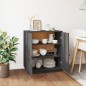 vidaXL Aparador de madera maciza de pino gris 65,5x40x75 cm