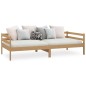 vidaXL Sofá cama madera maciza de pino marrón miel 90x200 cm vidaXL Sofá cama madera maciza de pino marrón miel 90x200 cm