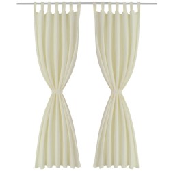 2 cortinas micro-satinadas con trabillas 140 x 245 cm